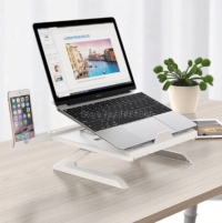 Laptop Stand with Smartphone Holder