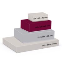 110 x 80 x 40 mm 160 x 120 x 60 mm 220 x 160 x 60 mm 310 x 220 x 40 mm